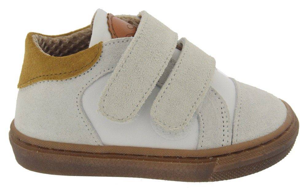 ΔΕΡΜΑΤΙΝΟ SNEAKER BABYWALKER ΔΙΠΛΗ ΜΠΑΡΕΤΑ ΧΡΑΤΣ ΛΕΥΚΟ EXC.5094 (EU:19) BABYWALKER
