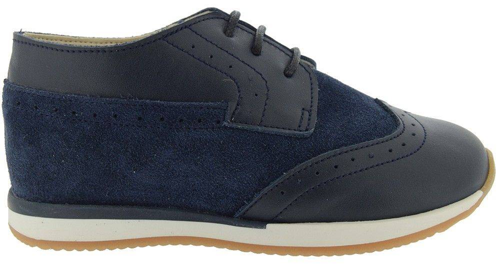 ΔΕΡΜΑΤΙΝΑ SNEAKERS BABYWALKER OXFORD STYLE ΜΠΛΕ (EU:26)