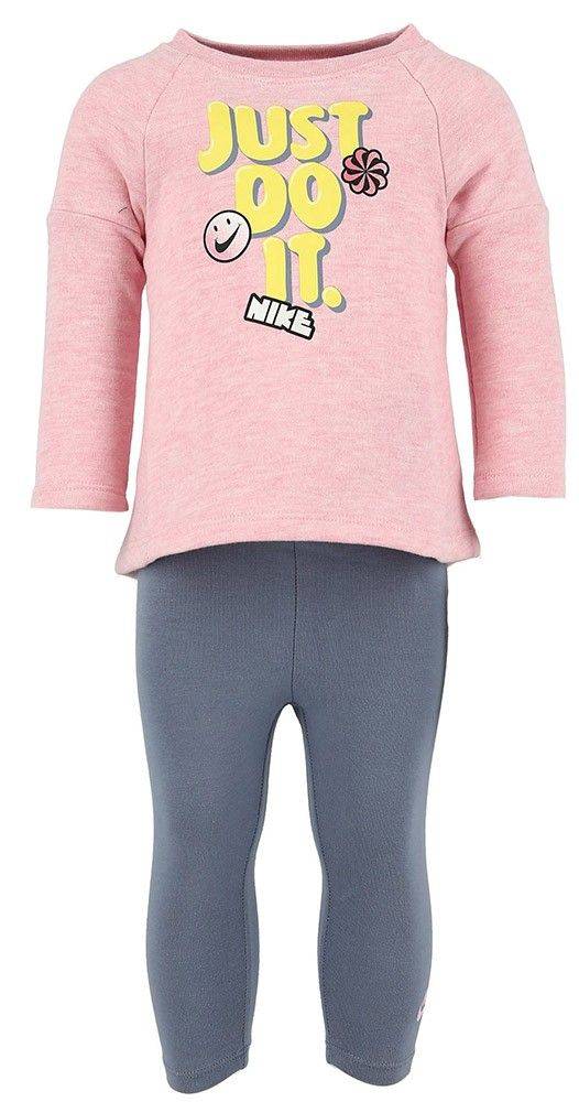 ΒΡΕΦΙΚΟ ΣΕΤ NIKE JUST DOODLE IT ΡΟΖ ΜΕΛΑΝΖΕ/ΓΚΡΙ (80-85 EK.)-(12-18 ΜΗΝΩΝ) NIKE