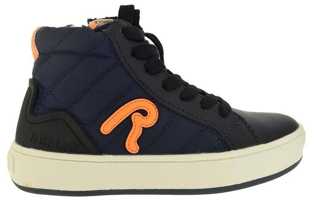 ΜΠΟΤΑΚΙ REPLAY OLIVEN JZ190008S-0369 ΣΚΟΥΡΟ ΜΠΛΕ/ΠΟΡΤΟΚΑΛΙ