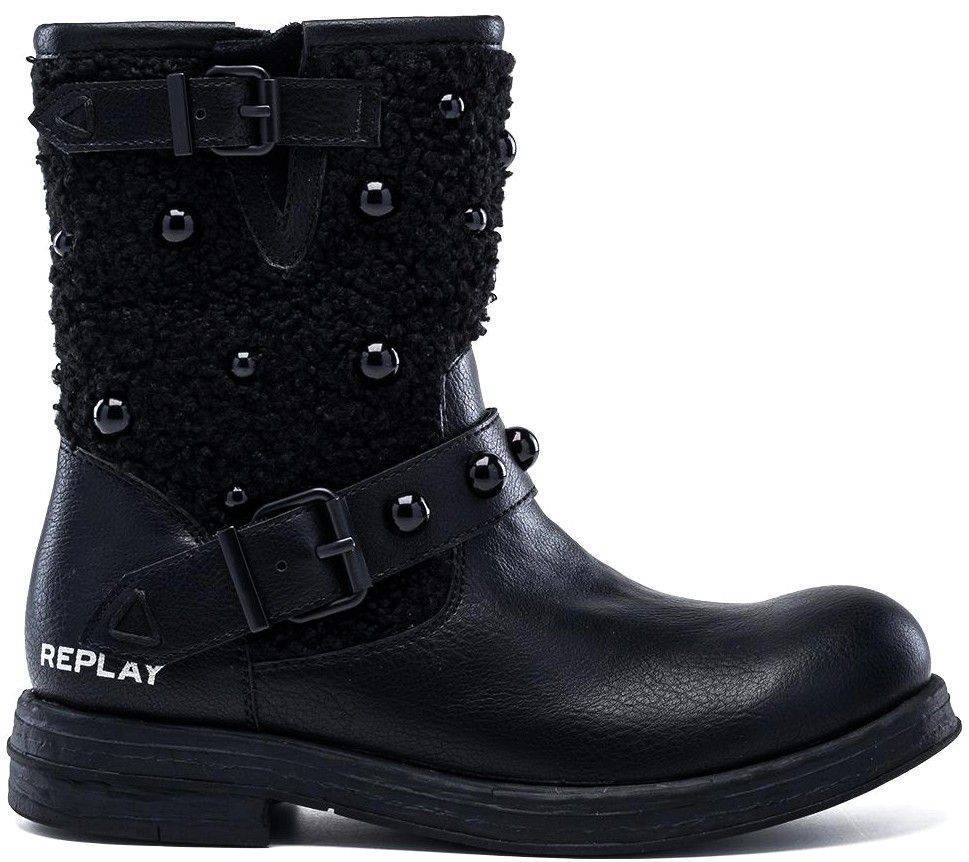 ΜΠΟΤΑΚΙ REPLAY JL140007S-003 ΜΑΥΡΟ (EU:36)