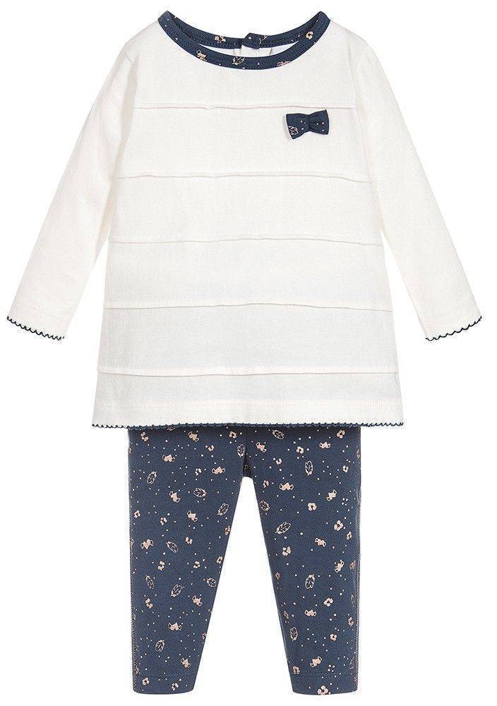 3 POMMES ΣΕΤ 3 POMMES 3M36012 ΛΕΥΚΟ/ ΜΠΛΕ (86CM)- (12-18M)