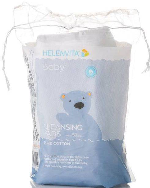 HELENVITA BABY ΔΙΣΚΟΙ ΚΑΘΑΡΙΣΜΟΥ HELENVITA BABY ΤΕΤΡΑΓΩΝΟΙ 50ΤΕΜ (5213000521696)