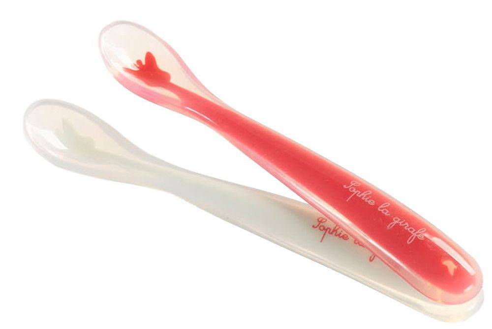 ΣΕΤ ΚΟΥΤΑΛΑΚΙΑ ΣΙΛΙΚΟΝΗΣ ΣΟΦΙ SOFIE THE GIRAFFE SOFT SILICONE SPOON 2ΤΜΧ SOPHIE LA GIRAFE