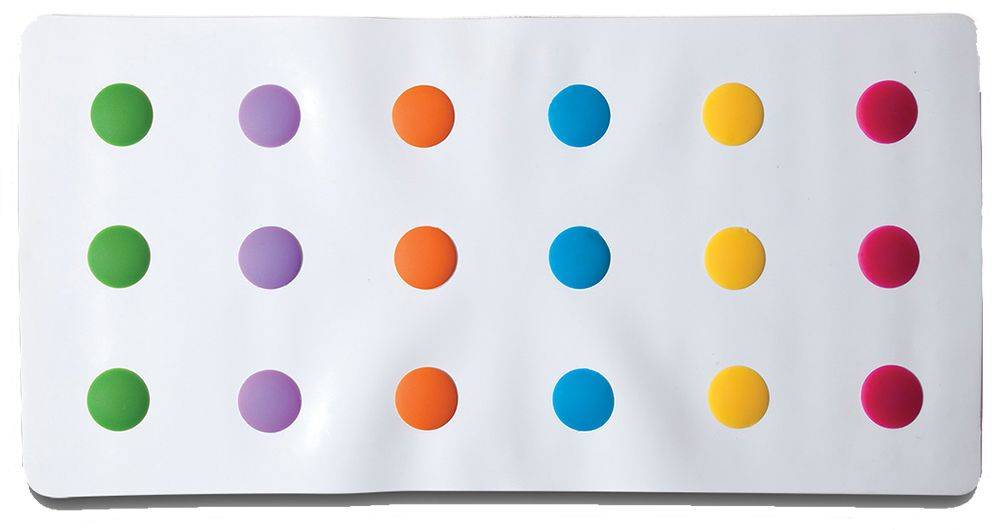 MUNCHKIN ΑΝΤΙΟΛΙΣΘΗΤΙΚΟ ΤΑΠΕΤΟ ΜΠΑΝΙΟΥ MUNCHKIN DANDY DOTS BATH MAT 77.5X36CM ΠΟΛΥΧΡΩΜΟ