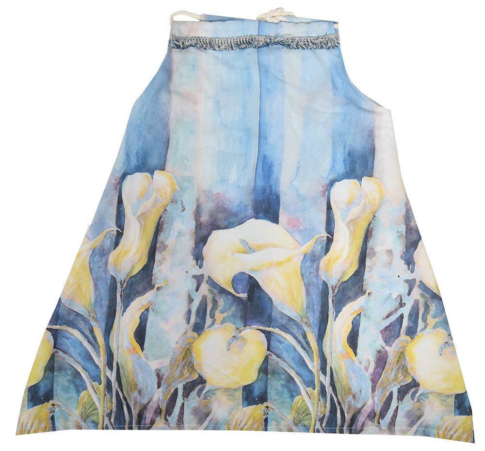 GLOUS ΦΟΡΕΜΑ GLOUS 724 FLORAL ΓΑΛΑΖΙΟ/ΛΕΥΚΟ (6ΕΤΩΝ)
