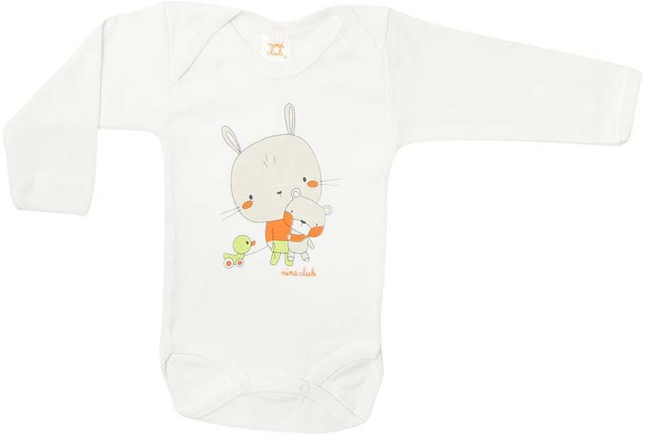 ΖΙΠΟΥΝΑΚΙ NINA CLUB 74 ΜΑΚΡΥΜΑΝΙΚΟ ΛΕΥΚΟ (80CM)-(12-18 ΜΗΝΩΝ)