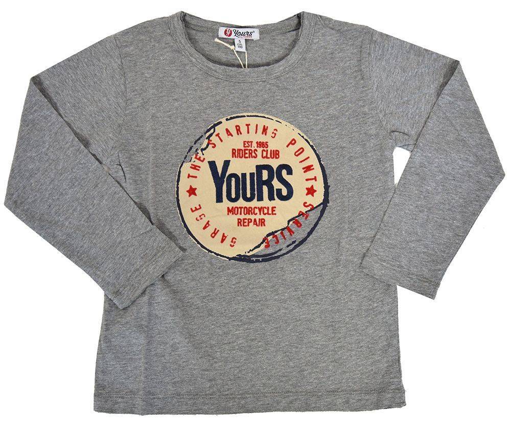 ΜΠΛΟΥΖΑ ΜΑΚΡΥΜΑΝΙΚΗ YOURS Y5351 ΓΚΡΙ ΜΕΛΑΝΖΕ (116 ΕΚ.)-(6-7 ΕΤΩΝ)