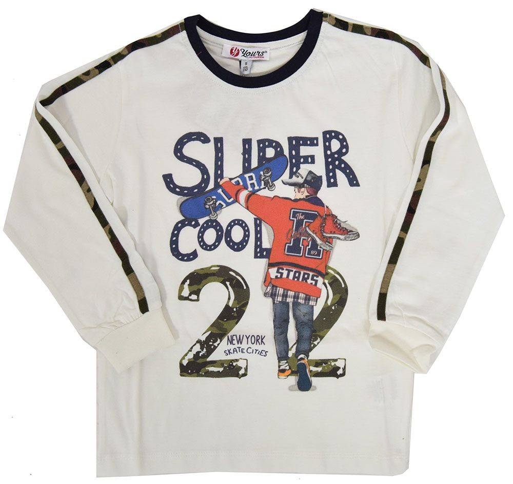 ΜΠΛΟΥΖΑ ΜΑΚΡΥΜΑΝΙΚΗ YOURS Y5326 ΕΚΡΟΥ (116 ΕΚ.)-(6-7 ΕΤΩΝ) YOURS