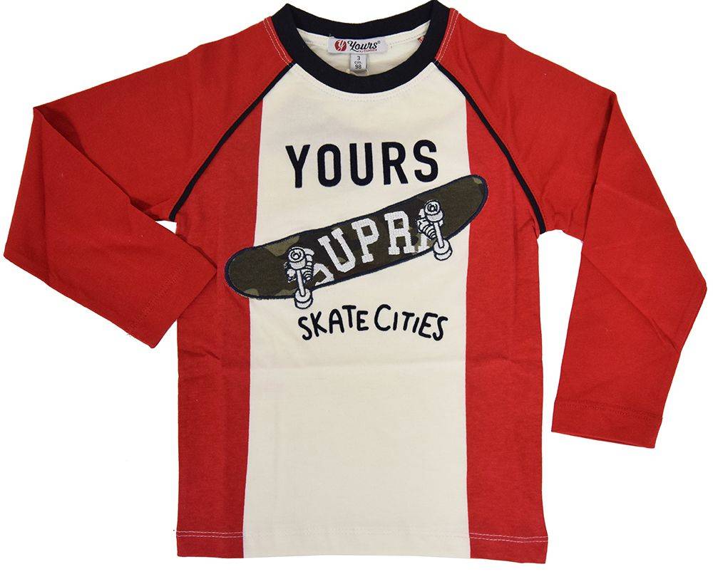 ΜΠΛΟΥΖΑ ΜΑΚΡΥΜΑΝΙΚΗ YOURS Y5328 ΚΟΚΚΙΝΟ/ΕΚΡΟΥ (110 ΕΚ.)-(5-6 ΕΤΩΝ) φωτογραφία