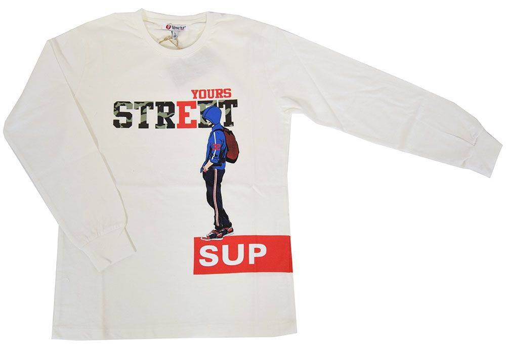 YOURS ΜΠΛΟΥΖΑ ΜΑΚΡΥΜΑΝΙΚΗ YOURS Y5622 ΛΕΥΚΟ (158 ΕΚ)-(EXTRA LARGE)