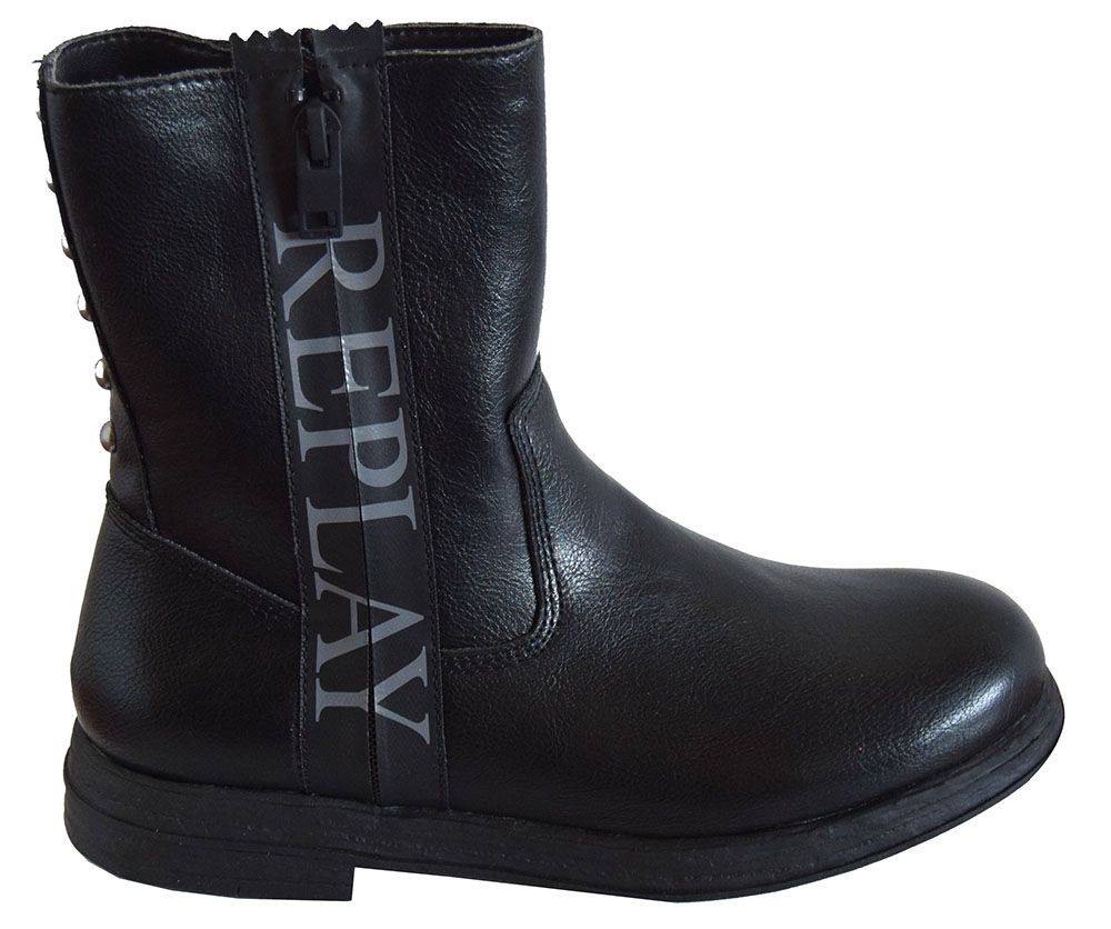 ΜΠΟΤΑΚΙΑ REPLAY YOKO JL140015S-0132 ΜΑΥΡΟ/ΓΚΡΙ (EU:37)