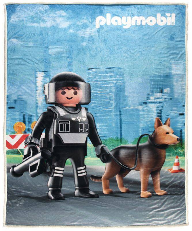 ΚΟΥΒΕΡΤΑ FLEECE SHERPA ΜΕ ΓΟΥΝΑ DAS KID PLAYMOBIL - POLICEMAN ΜΠΛΕ/ΠΟΛΥΧΡΩΜΟ 160X220CM DAS HOME