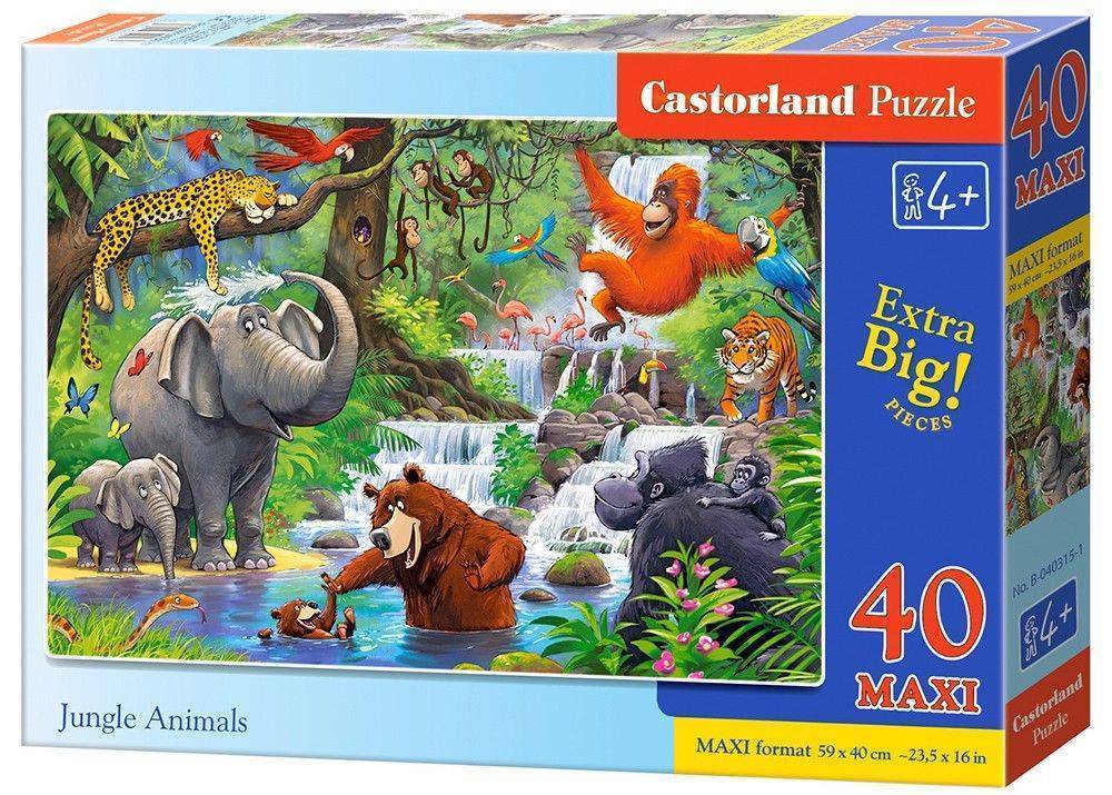 ΠΑΖΛ CASTORLAND JUNGLE ANIMALS 40ΤΜΧ CASTORLAND