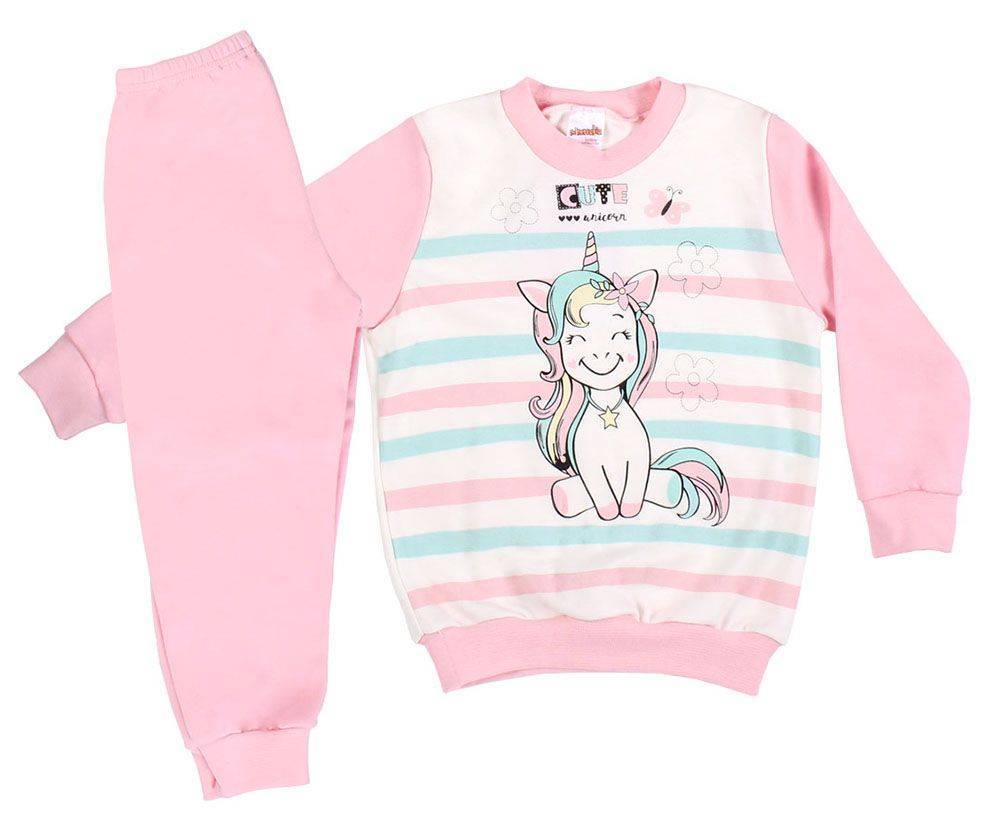 ΠΥΖΑΜΑΚΙΑ MINERVA ΜΑΚΡΥ ΜΑΝΙΚΙ UNICORN ΡΟΖ/ΕΚΡΟΥ (70ΕΚ.)-(6-12 ΜΗΝΩΝ) MINERVA