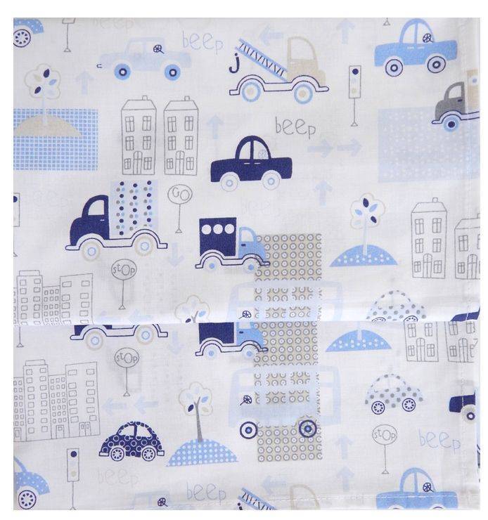 BABY OLIVER ΠΑΝΑ ΑΓΚΑΛΙΑΣ ΧΑΣΕ BABY OLIVER ΜΕ ΣΤΡΙΦΩΜΑ DES.155 ΛΕΥΚΟ/ΜΠΛΕ 80X80CM