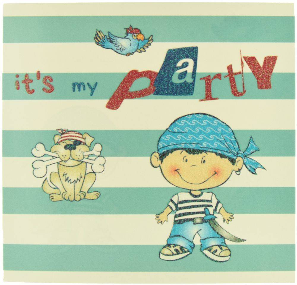 ΠΡΟΣΚΛΗΤΗΡΙΑ PARTY PHOTO FRAMES ΑΓΟΡΙ 11.5X11.5CM Ο ΠΕΙΡΑΤΗΣ PHOTO FRAMES