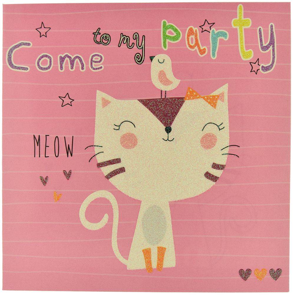 ΠΡΟΣΚΛΗΤΗΡΙΑ PARTY PHOTO FRAMES ΚΟΡΙΤΣΙ 11.5X11.5CM ΓΑΤΟΥΛΑ