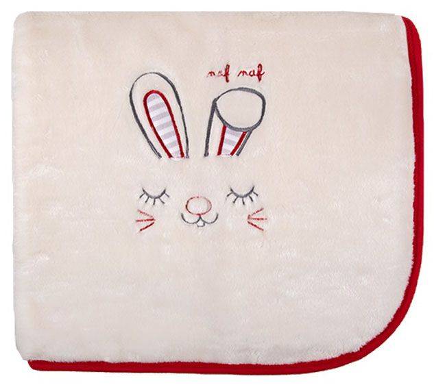 ΚΟΥΒΕΡΤΑ ΒΕΒΕ NAF NAF RACHEL RABBIT ΡΟΖ/ΚΟΚΚΙΝΟ 110X140CM NAF NAF