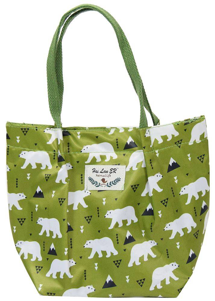 SPACECOW ΤΣΑΝΤΑ ΠΑΙΔΙΚΗ ΑΔΙΑΒΡΟΧΗ 20,5 X 25 X 13,5 CM - ΠΟΛΙΚΗ ΑΡΚΟΥΔΑ ΠΡΑΣΙΝΟ/ΛΑΔΙ