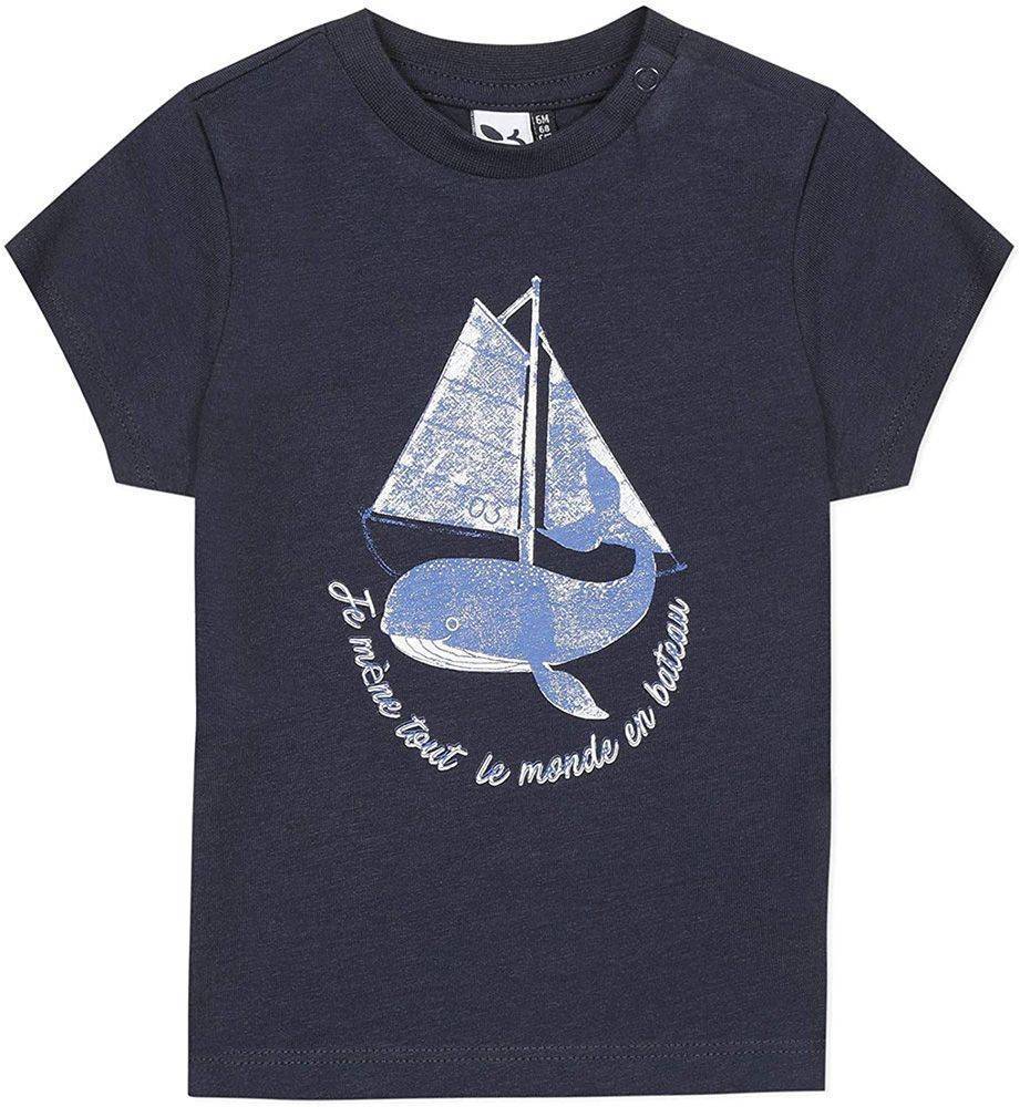 3 POMMES T-SHIRT 3 POMMES 3Q10993 ΣΚΟΥΡΟ ΜΠΛΕ (9 ΜΗΝΩΝ)-(74CM)