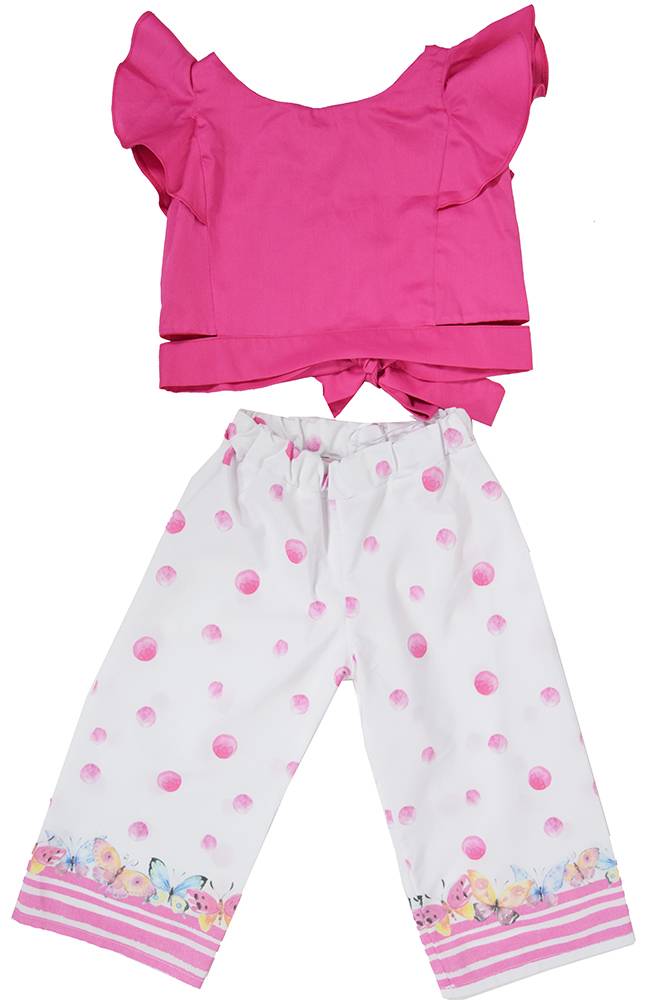 ΣΕΤ ΡΟΥΧΩΝ GLOUS 364 ΠΑΝΤΕΛΟΝΙ/CROP TOP ΡΟΖ/ΛΕΥΚΟ (1 ΕΤΟΥΣ) GLOUS