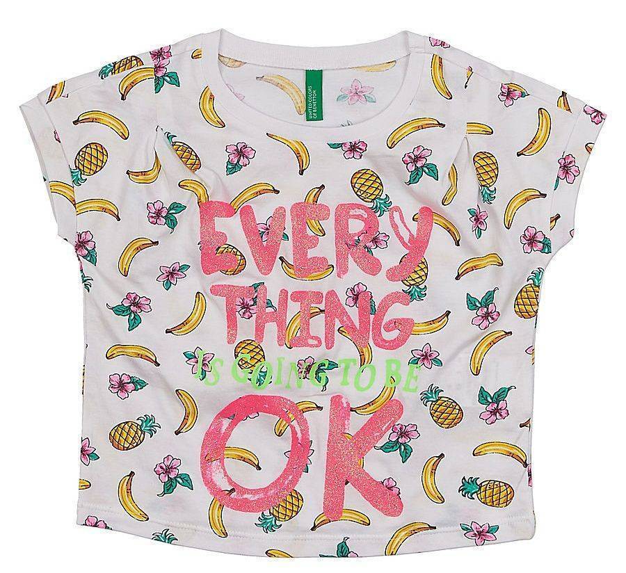 BENETTON T-SHIRT BENETTON SAVE MONEY 2 ΛΕΥΚΟ/ΠΟΛΥΧΡΩΜΟ (82 CM)-(1-2 ΕΤΩΝ)