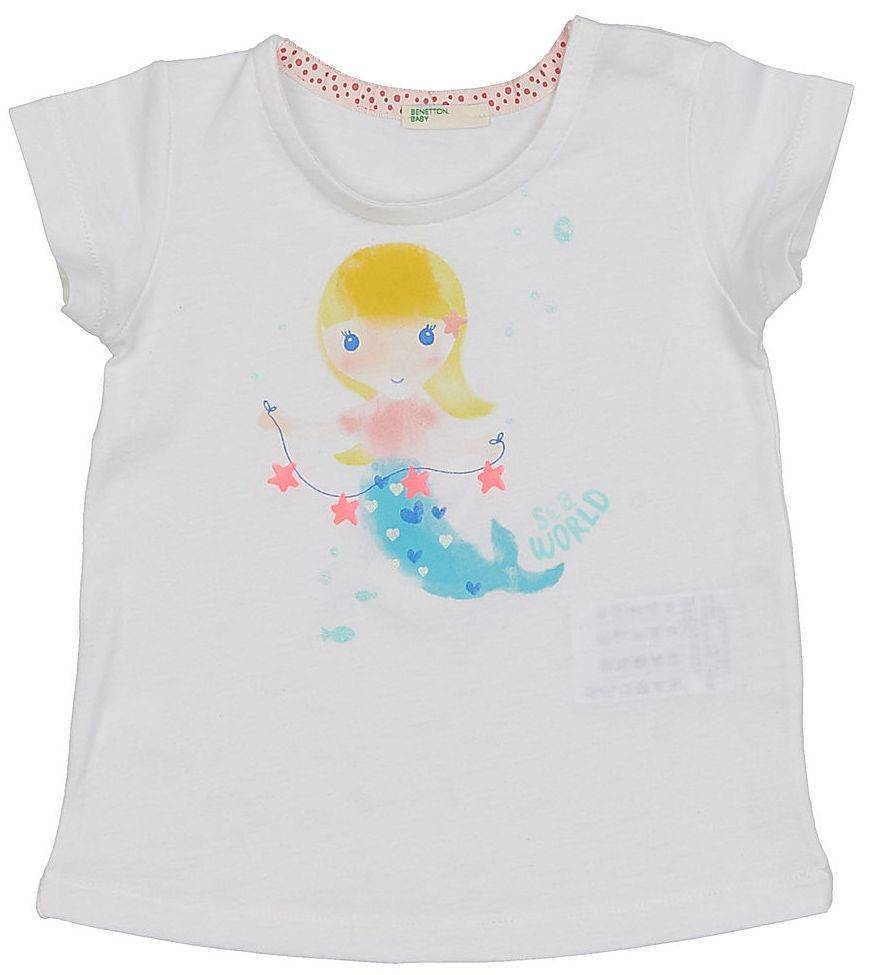 T-SHIRT BENETTON SUMMER HER ΛΕΥΚΟ (68 CM)-(6-9 ΜΗΝΩΝ)