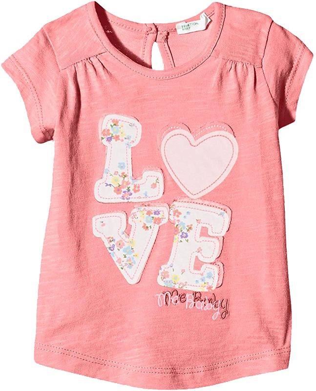 T-SHIRT BENETTON LAVETTE HER ΡΟΖ (62 CM)-(3-6 ΜΗΝΩΝ)