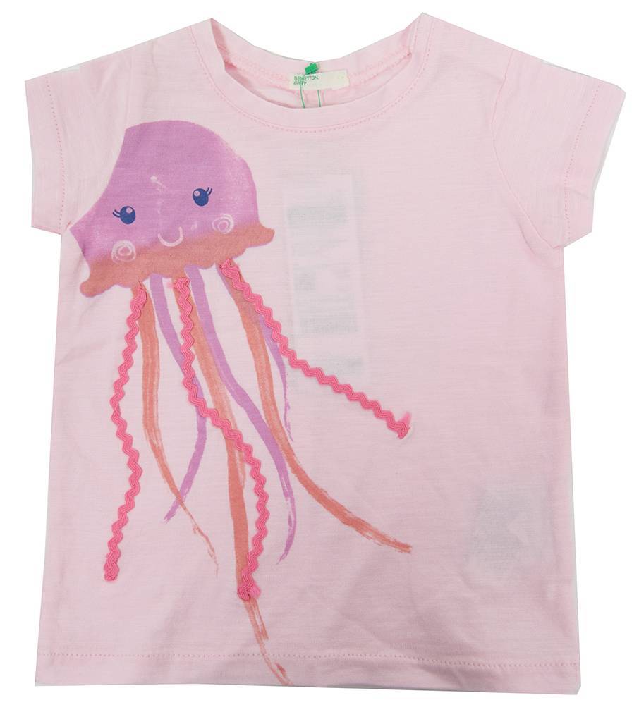 T-SHIRT BENETTON BY THE SEA 3 BB ΑΝΟΙΧΤΟ ΡΟΖ (68 CM)-(6-9 ΜΗΝΩΝ)