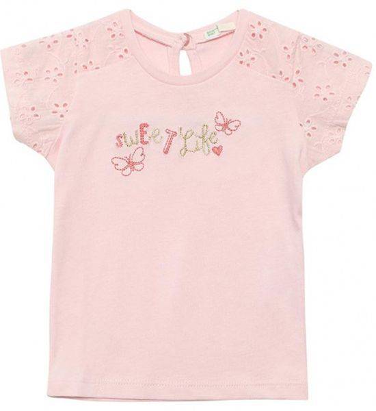 BENETTON T-SHIRT BENETTON LAVETTE HER ΑΝΟΙΧΤΟ ΡΟΖ (62 CM)-(3-6 ΜΗΝΩΝ)