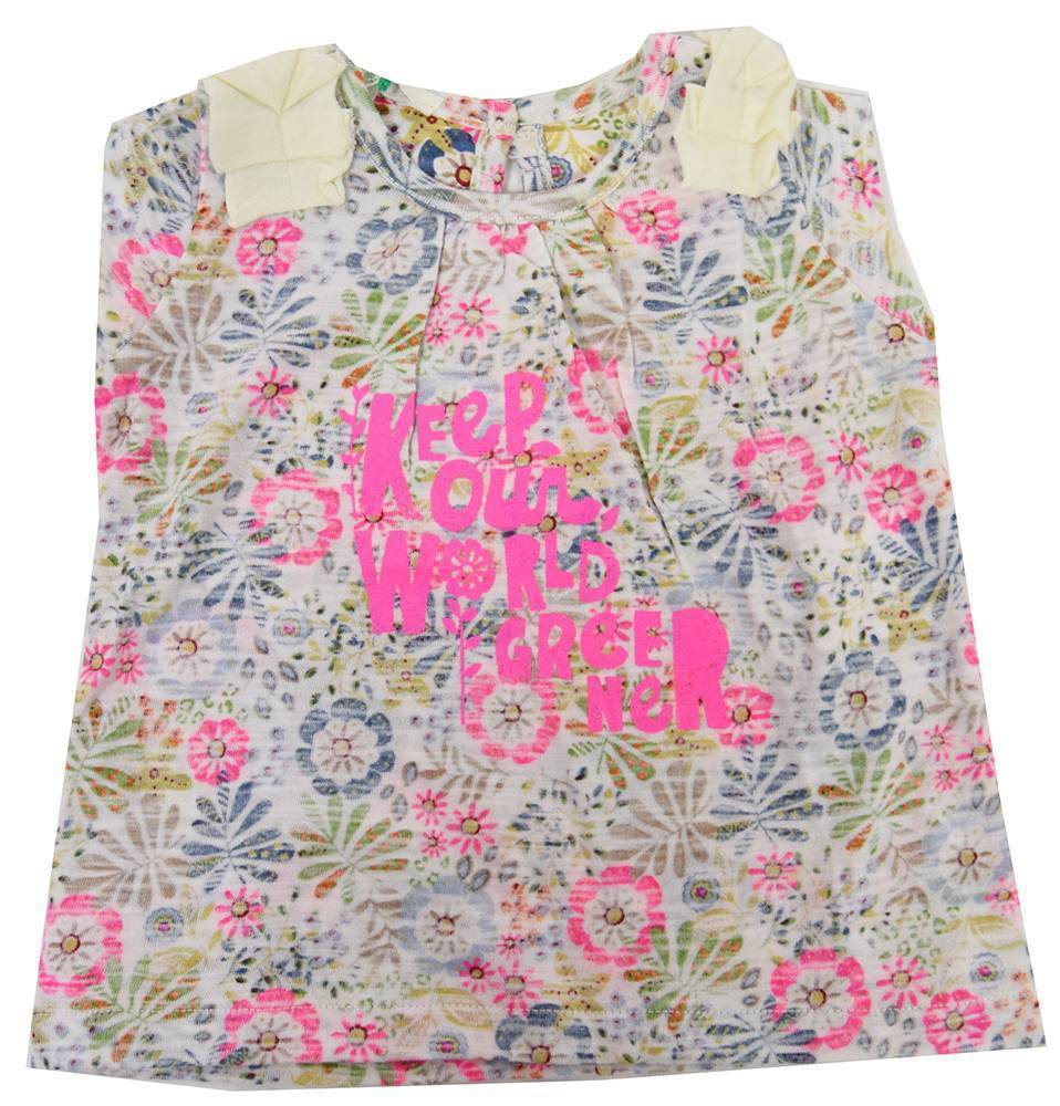 ΜΠΛΟΥΖΑ ΜΕ ΚΟΝΤΟ ΜΑΝΙΚΙ GREEN ROOTS HER ΛΕΥΚΟ (62 CM)-(3-6 ΜΗΝΩΝ) BENETTON