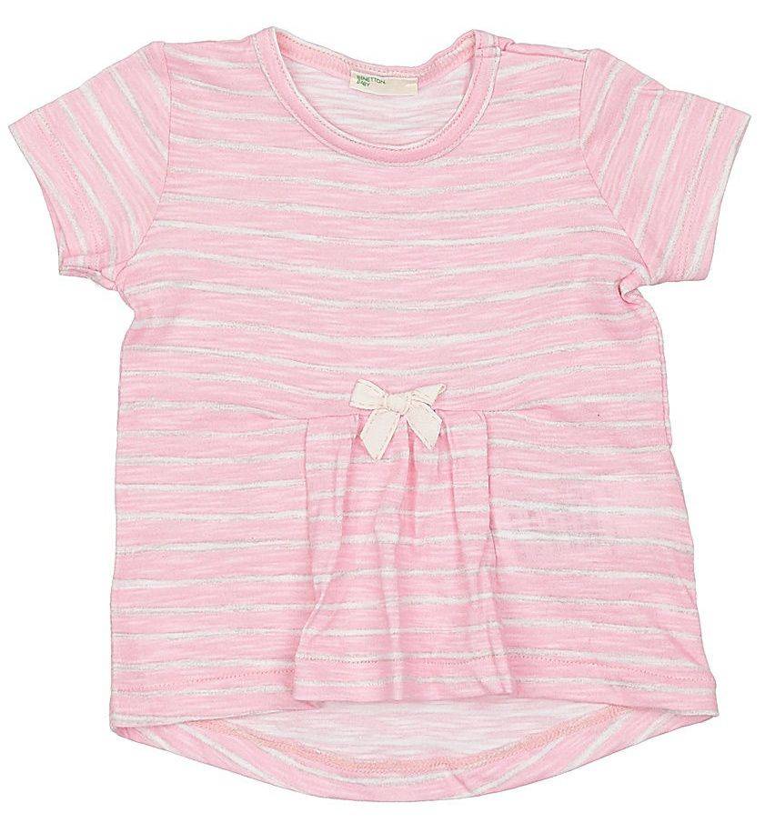 ΜΠΛΟΥΖΑ ΜΕ ΚΟΝΤΟ ΜΑΝΙΚΙ BENETTON BY THE SEA 1 BB ΡΙΓΕ ΛΕΥΚΟ/ΡΟΖ (62 CM)-(3-6 ΜΗΝΩΝ) BENETTON