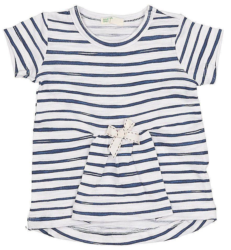 BENETTON ΜΠΛΟΥΖΑ ΜΕ ΚΟΝΤΟ ΜΑΝΙΚΙ BENETTON BY THE SEA 1 BB ΡΙΓΕ ΛΕΥΚΟ/ΣΚΟΥΡΟ ΜΠΛΕ (62 CM)-(3-6 ΜΗΝΩΝ)