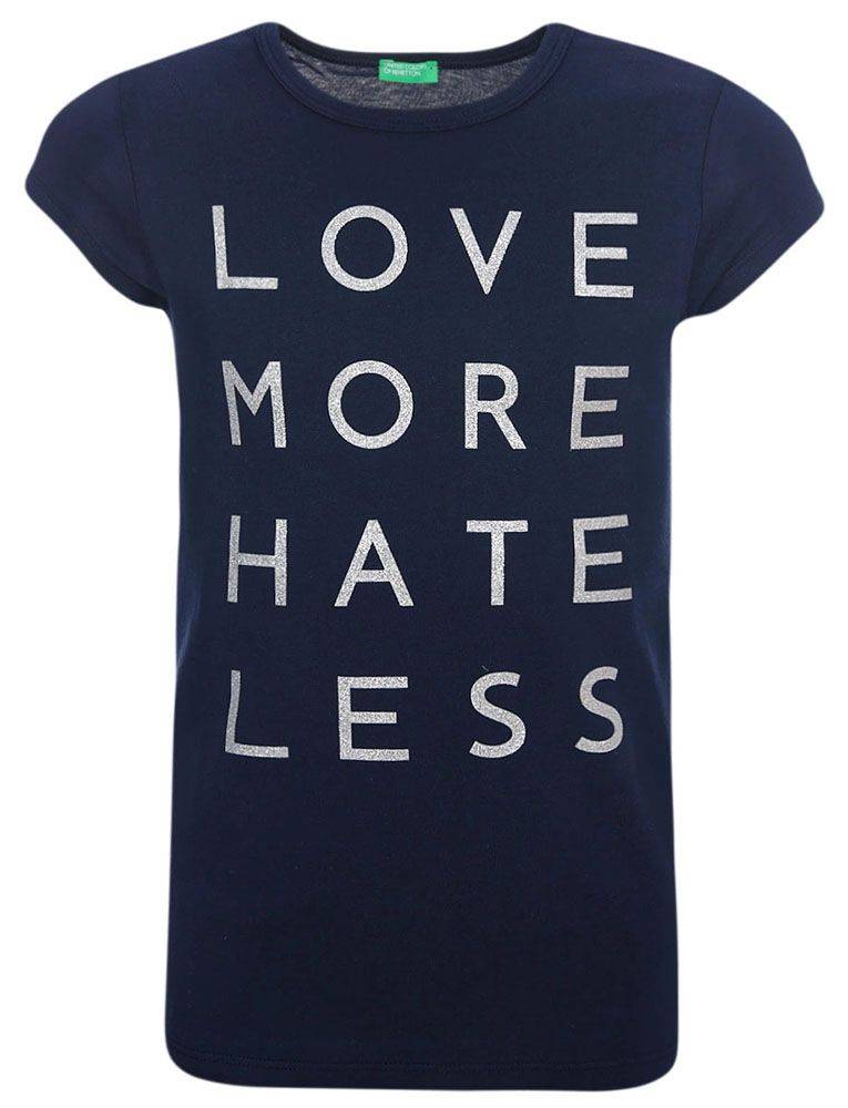 BENETTON T-SHIRT BENETTON FOUZIONE GIRL ΣΚΟΥΡΟ ΜΠΛΕ (82 CM)-(1-2 ΕΤΩΝ)