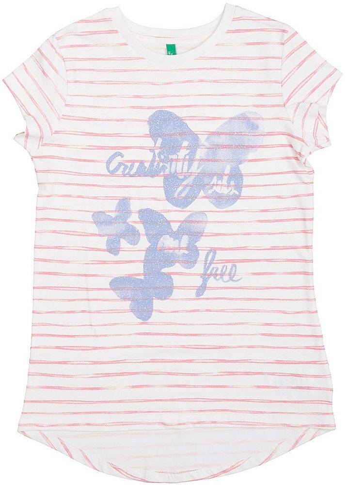 BENETTON ΜΠΛΟΥΖΑ ΜΕ ΚΟΝΤΟ ΜΑΝΙΚΙ BENETTON FOUNDATION TK ΛΕΥΚΟ/ΚΟΚΚΙΝΟ (82 CM)-(1-2 ΕΤΩΝ)