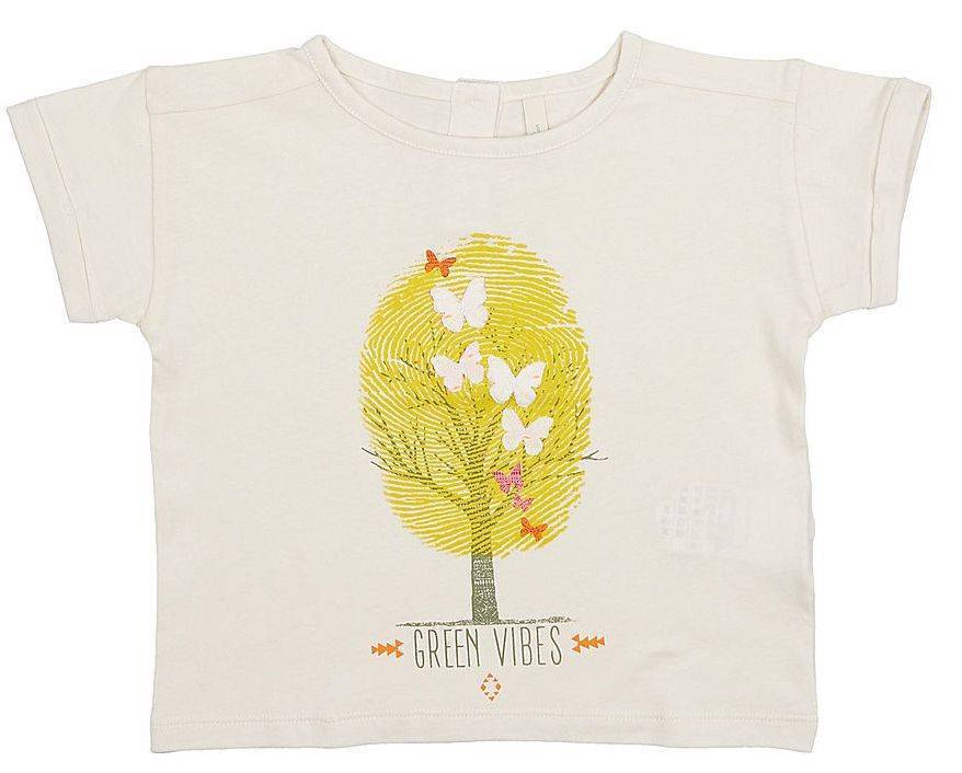 T-SHIRT BENETTON GREEN ROOTS ΕΚΡΟΥ (82 CM)-(1-2 ΕΤΩΝ) BENETTON