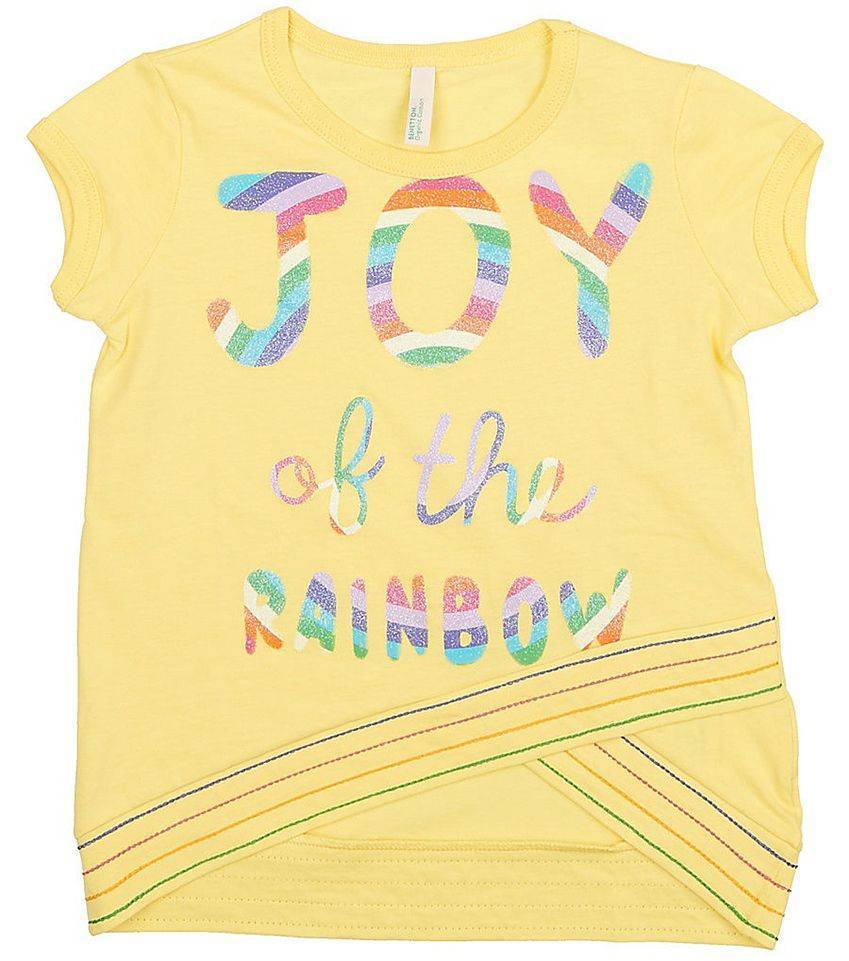 BENETTON ΜΠΛΟΥΖΑ ΜΕ ΚΟΝΤΟ ΜΑΝΙΚΙ BENETTON BROTHERS R IG ΚΙΤΡΙΝΟ (82 CM)-(1-2 ΕΤΩΝ)