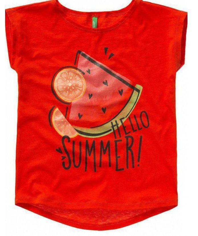 BENETTON ΜΠΛΟΥΖΑ ΜΕ ΚΟΝΤΟ ΜΑΝΙΚΙ BENETTON SAVE MONEY 2 ΚΟΚΚΙΝΟ (82 CM)-(1-2 ΕΤΩΝ)