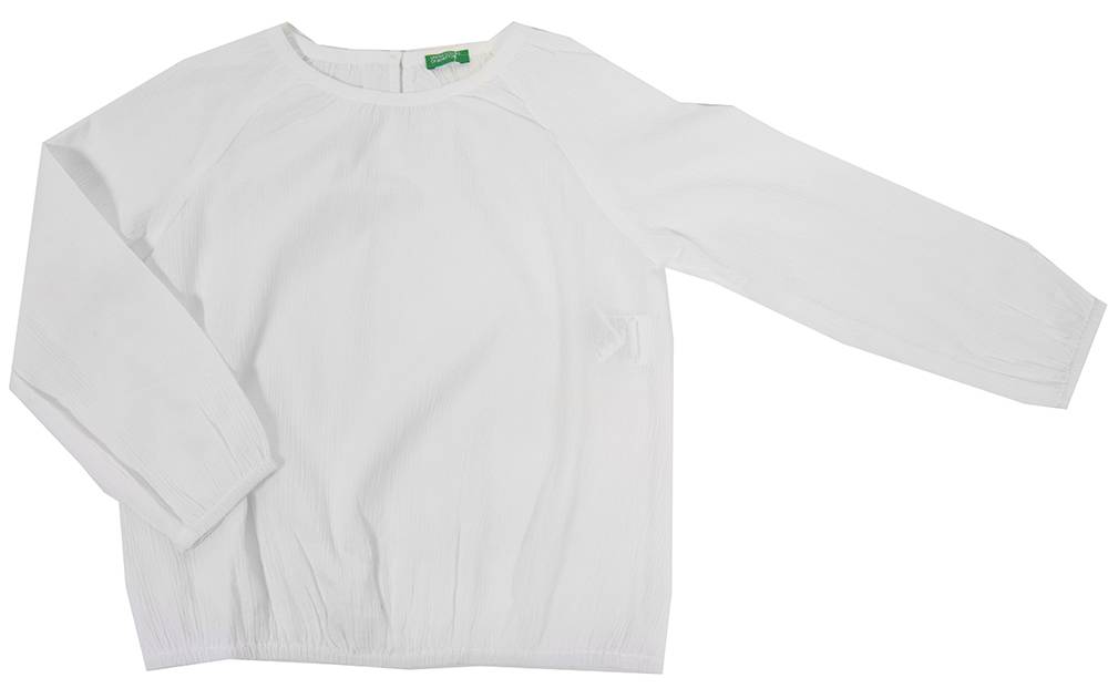 ΜΠΛΟΥΖΑ ΜΑΚΡΥΜΑΝΙΚΗ 3 INDIGO GIRL ΛΕΥΚΟ (82 CM)-(1-2 ΕΤΩΝ) BENETTON