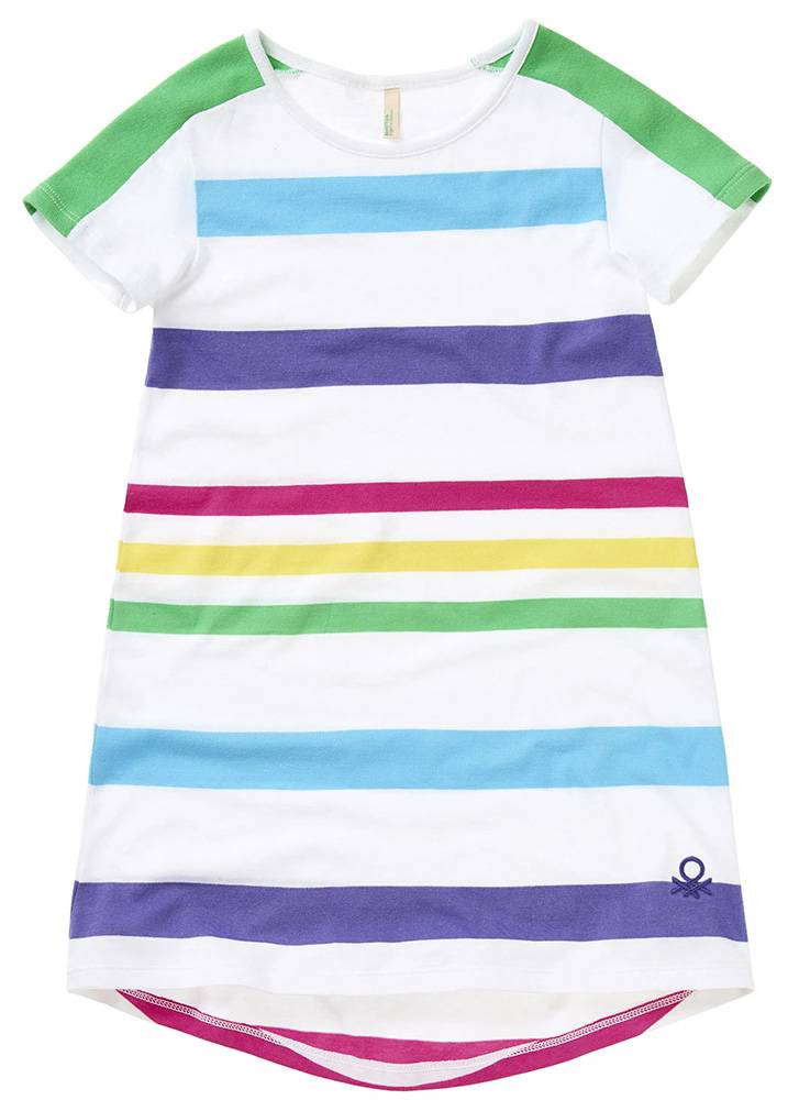 ΜΠΛΟΥΖΑ ΜΕ ΚΟΝΤΟ ΜΑΝΙΚΙ BENETTON FOUNDATION TK ΡΙΓΕ ΛΕΥΚΟ/ΠΟΛΥΧΡΩΜΟ (82 CM)-(1-2 ΕΤΩΝ)