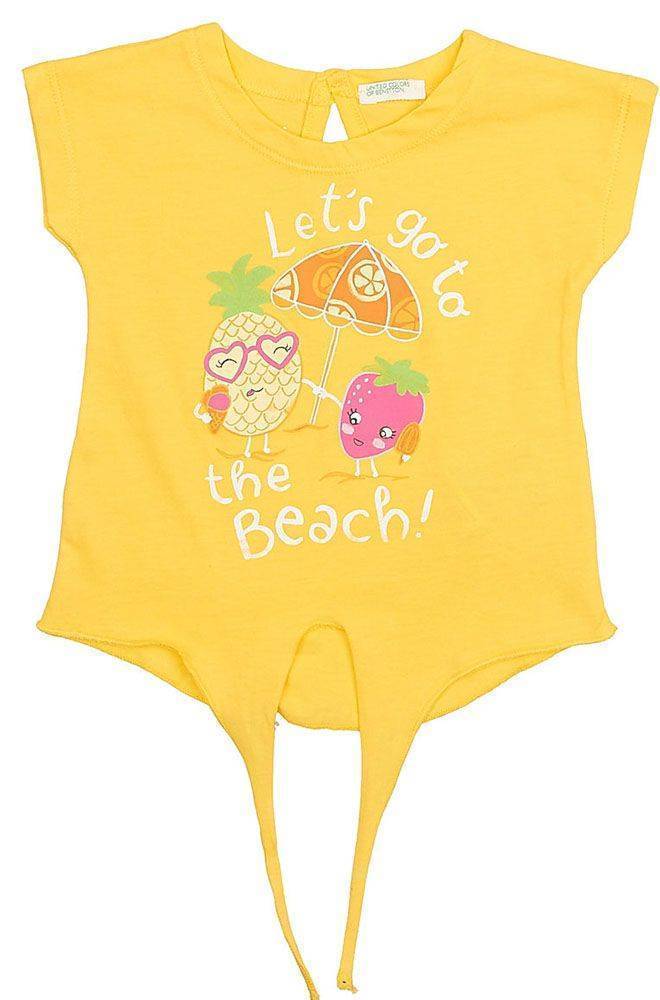 ΜΠΛΟΥΖΑ ΜΕ ΚΟΝΤΟ ΜΑΝΙΚΙ BENETTON FRUIT FRIE BBG ΚΙΤΡΙΝΟ (68 CM)-(6-9 ΜΗΝΩΝ) BENETTON