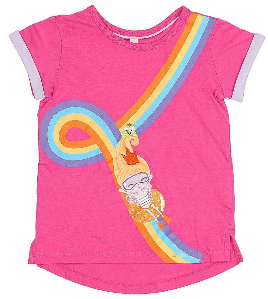 ΜΠΛΟΥΖΑ ΜΕ ΚΟΝΤΟ ΜΑΝΙΚΙ BENETTON BROTHERS R. IG ΟΥΡΑΝΙΟ ΤΟΞΟ ΦΟΥΞΙΑ (90 CM)-(2 ΕΤΩΝ) BENETTON