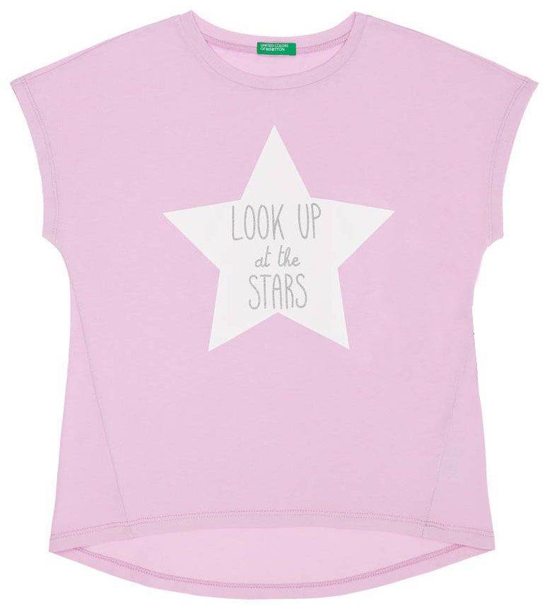 ΜΠΛΟΥΖΑ ΜΕ ΚΟΝΤΟ ΜΑΝΙΚΙ BENETTON I COLORS ΛΙΛΑ (82 CM)-(1-2 ΕΤΩΝ) BENETTON