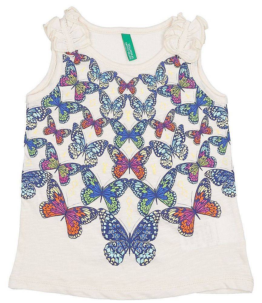 BENETTON ΜΠΛΟΥΖΑ ΑΜΑΝΙΚΗ BENETTON GREEN ROOTS I G ΕΚΡΟΥ (90 CM)-(2 ΕΤΩΝ)
