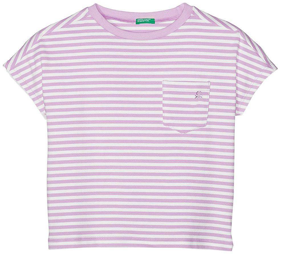 T-SHIRT BENETTON FUNZIONE GIRL ΛΕΥΚΟ/ΛΙΛΑ (90 CM)-(2 ΕΤΩΝ)