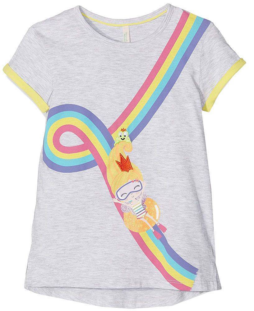 ΜΠΛΟΥΖΑ ΜΕ ΚΟΝΤΟ ΜΑΝΙΚΙ BENETTON BROTHERS R. IG ΟΥΡΑΝΙΟ ΤΟΞΟ ΓΚΡΙ ΜΕΛΑΝΖΕ (82 CM)-(1-2 ΕΤΏΝ) BENETTON