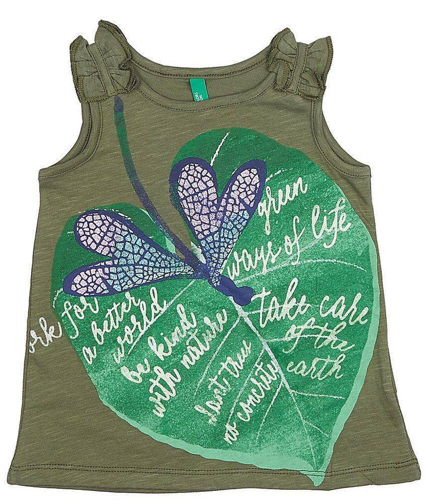 ΜΠΛΟΥΖΑ ΑΜΑΝΙΚΗ BENETTON GREEN ROOTS I G ΧΑΚΙ (90 CM)-(2 ΕΤΩΝ) BENETTON