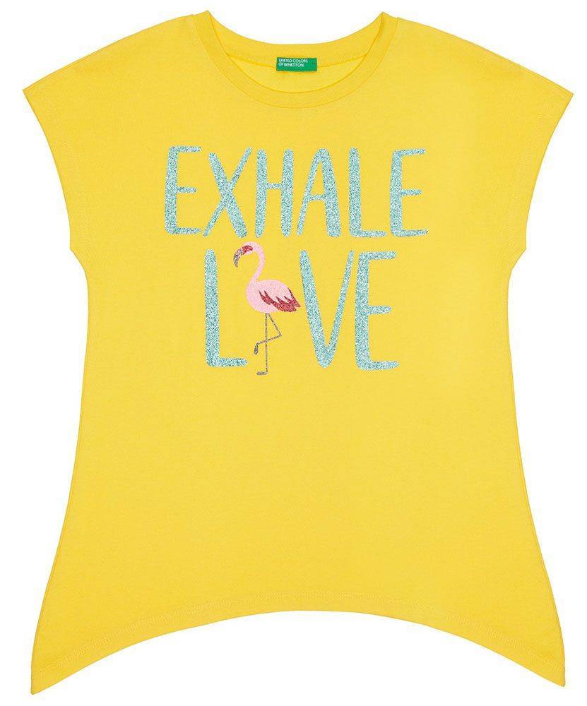 ΜΠΛΟΥΖΑ ΜΕ ΚΟΝΤΟ ΜΑΝΙΚΙ BENETTON 6 CALIFORNIAN G ΚΙΤΡΙΝΟ (82 CM)-(1-2 ΕΤΩΝ)