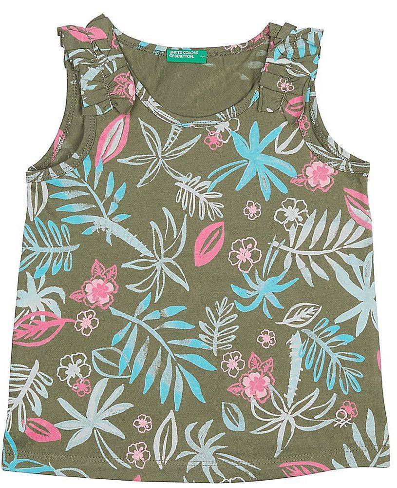 ΜΠΛΟΥΖΑ ΑΜΑΝΙΚΗ BENETTON CA FLORAL ΧΑΚΙ (82 CM)-(1-2 ΕΤΩΝ)